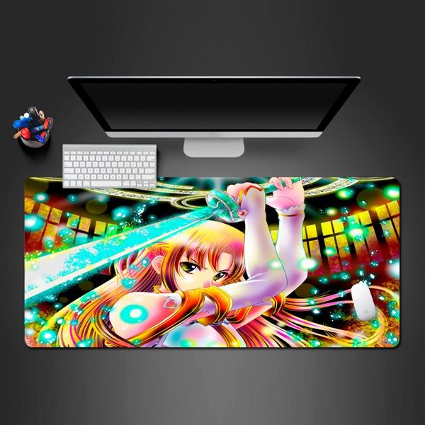 

mouse pads & wrist rests beauty warrior anime pad speed keyboards mat rubber mousepad desk mats for game player deskpc computer