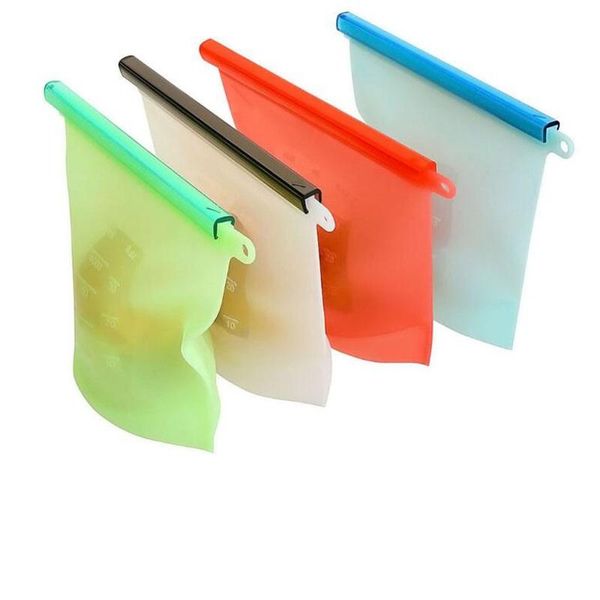 

hanging baskets 4 pcs silicone food storage bags for sandwich, liquid, snack, lunch, fruit, er airtight seal kitchen tools