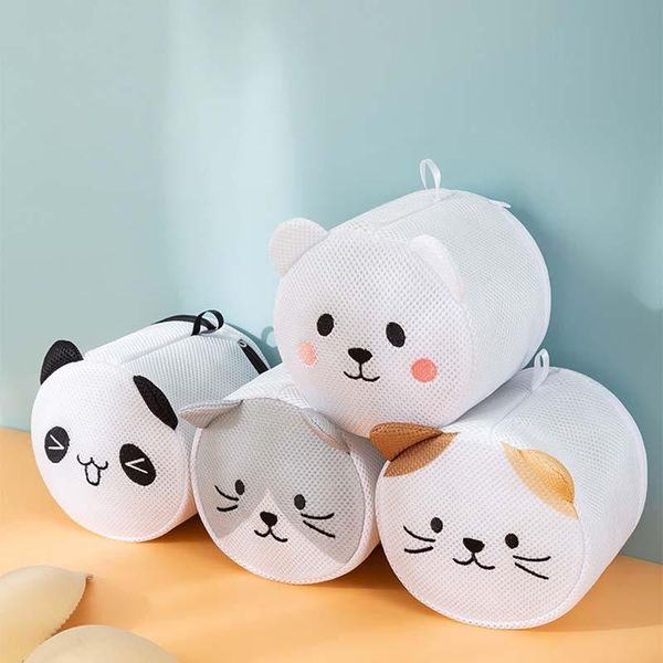 

laundry bags 1pcs washing bag cartoon animals mesh socks bra lingerie underwear foldable