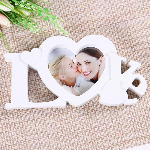 

frames and mouldings 50pcs/lot pure love po frame white heart shape with one picture 4x4" for baby sweet lover gift