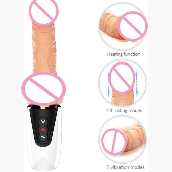 Dildo Machine adulto realista vibrador elétrico estimulador de vagina feminino brinquedo sexual vibratório ponto G estimuladores de clitóris feminino feminino dispositivo de masturbação ZL0061