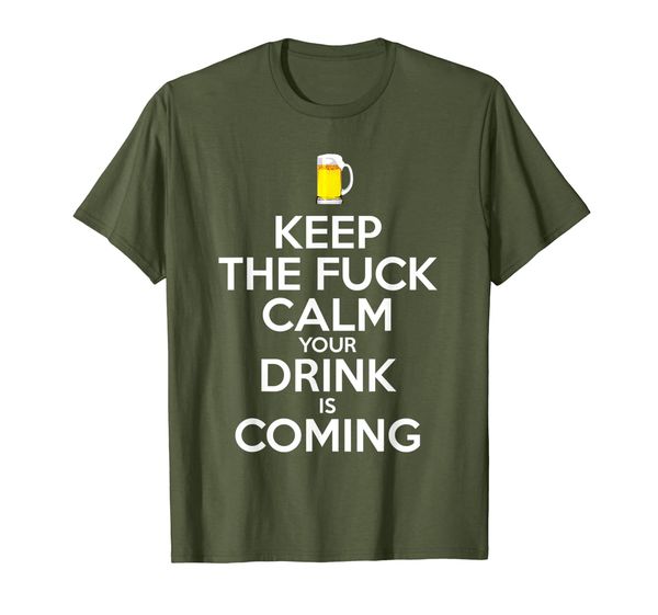 

bartender keep calm t-shirt - beer drinking tee shirt t-shirt, White;black
