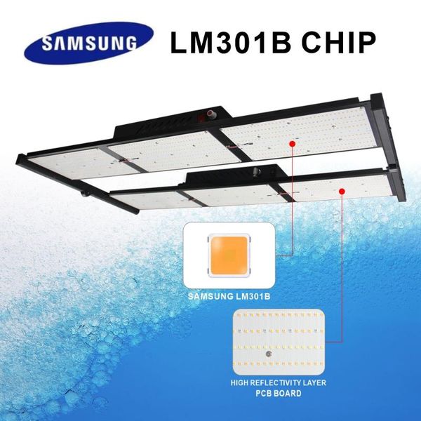 

factory direct sales with uv / ir meanwell driver 640w full spectrum 180 degree foldable led grow light bar lights