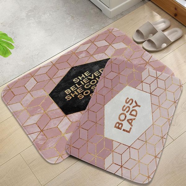 

geometric series printinganti-slip absorb water bath mat bathroom kitchen bedroon floor entrance kids prayer 0067 mats