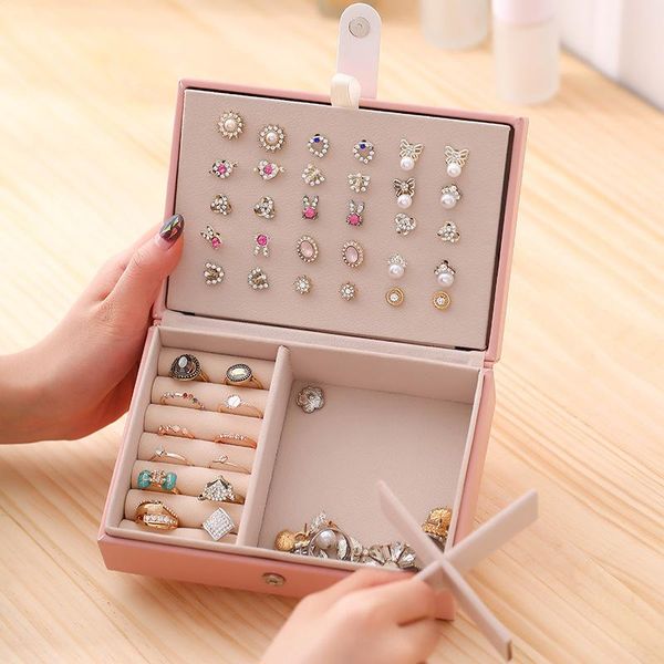 

storage bags jewelry box earrings rings hand