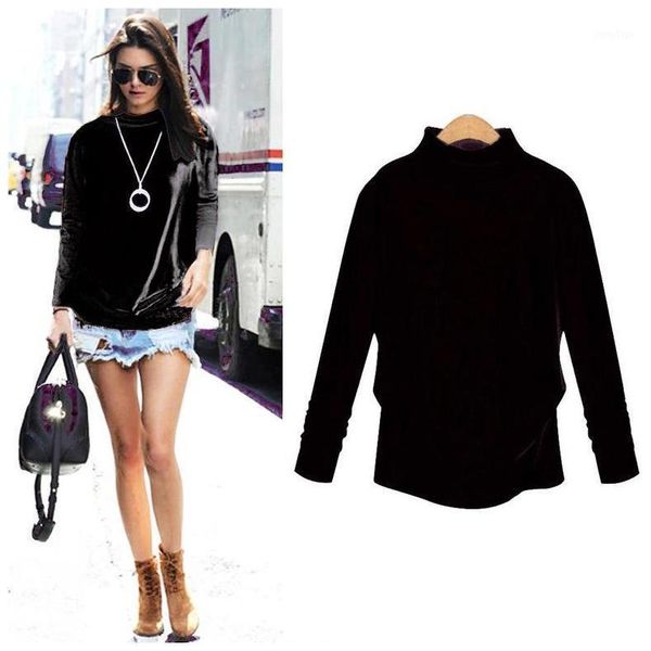 

women's blouses & shirts gothic brand women turtleneck pullover thin spring summer blouse long sleeve ladies casual streetwear mujer, White