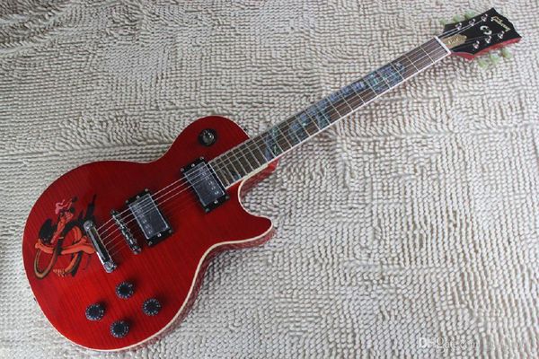 

limited collectible custom shop slash signature carved snake slash snakepit lp 1997 electric guitar dark red