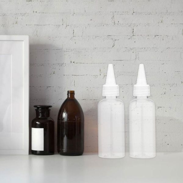

storage bottles & jars 30pcs 60ml clear bottle squeeze applicator dispenser with pointed mouth