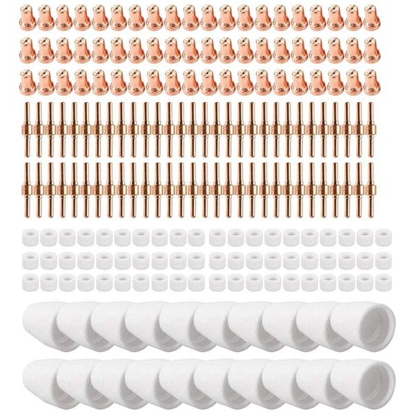 

200pcs pt-31 jg-40 wsd-lg40 plasma electrode tips nozzle extended shroud shield cup kit forcut50d 50 40 cutter storage bags