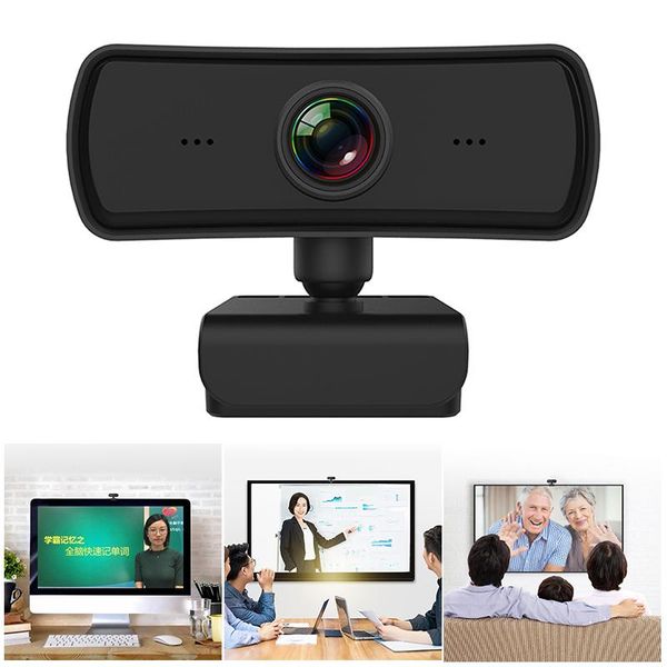 

webcam with microphone full hd 1080p video camera usb plug and play for computers pc lapdeskconference qj webcams