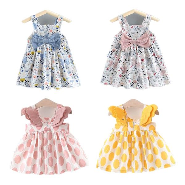 

girl's dresses cotton girls dress born princess party clothes1st birthday for baby girl elegant with hat kawaii outfit 6-24m, Red;yellow