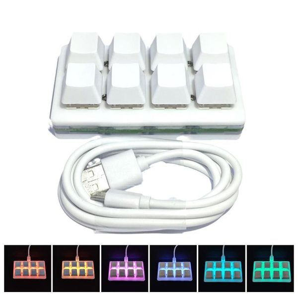 

keyboards backlit gamer accessories 8 keys usb programming drawing gaming osu keyboard led macro custom mini mechanical keypads