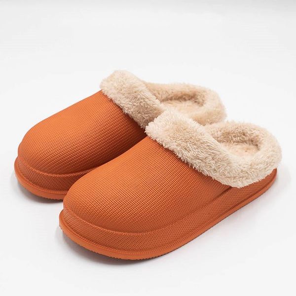 

warm plush slippers women winter furry home japanese style fur indoor floor shoes for men kids, Black