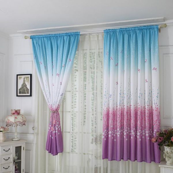 

curtain & drapes butterfly sheer curtains for living room bedroom colorful voile tulles blinds kitchen window treatments panel cd