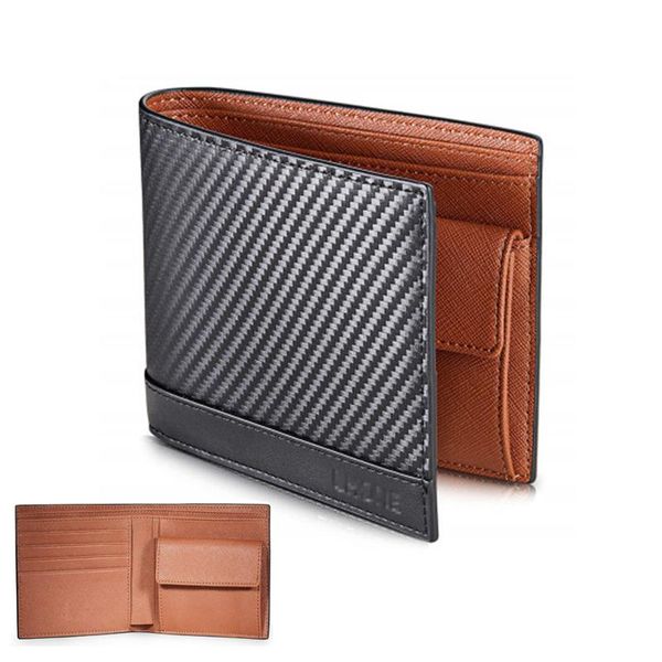 

wallets fashion men's leather short wallet black brown blue double fold elegant and convenient luxury pocket, Red;black