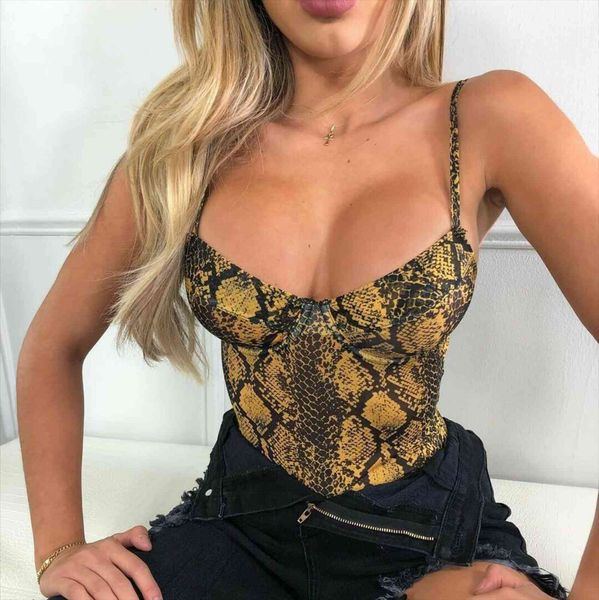 

3 colors snake women rompers skin print bodysuit adjustable shoulder strap sleeveless bodycon beach fashion casual summer clothes, Black;white