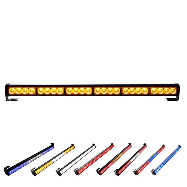 

car headlights 24 led 27" hazard emergency warning tow traffic advisor flash strobe light bar (yellow)