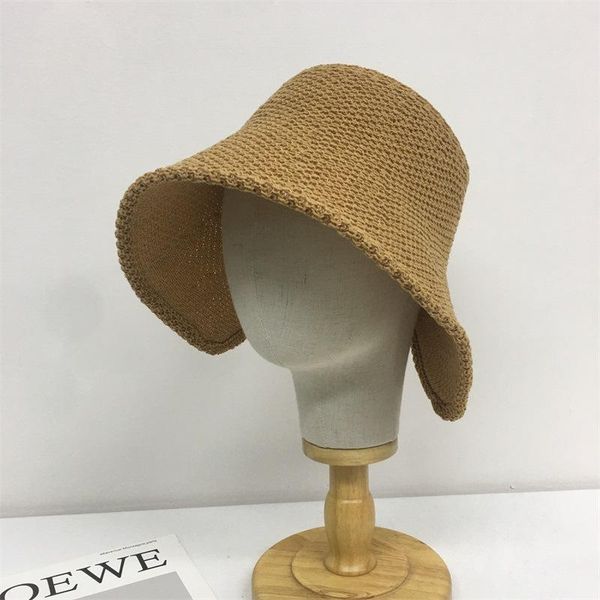 

wide brim hats fashion empty-back strap sunshade hat women's personality large sun protection fisherman, Blue;gray
