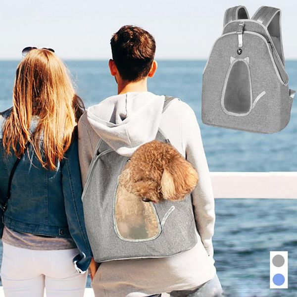 

cat carriers,crates & houses pet dog backpack double shoulder bag portable travel outdoor carrier front mesh
