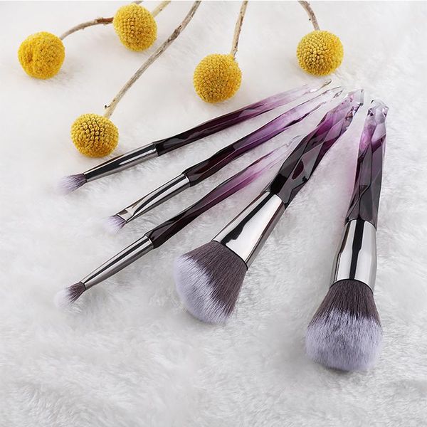 

makeup brushes crystal powder foundation eyeshadow eyebrow cosmetics for face fan make up brush set