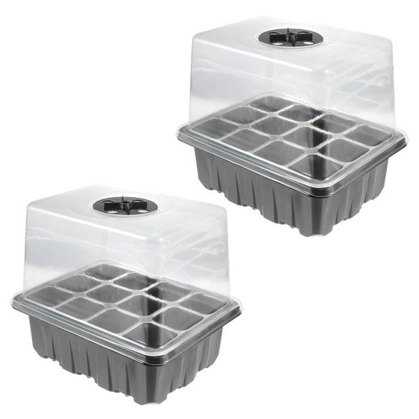 

planters & pots 2pcs breathable sowing trays multi-hole planting tray boxes germination