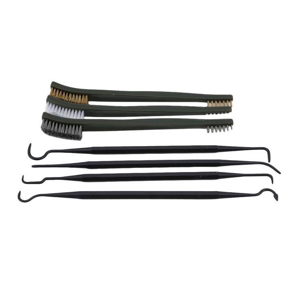 

6pcs/set hunting universal gun cleaning tools double ended nylon pick set portable rifle tube cleaner brush car sponge