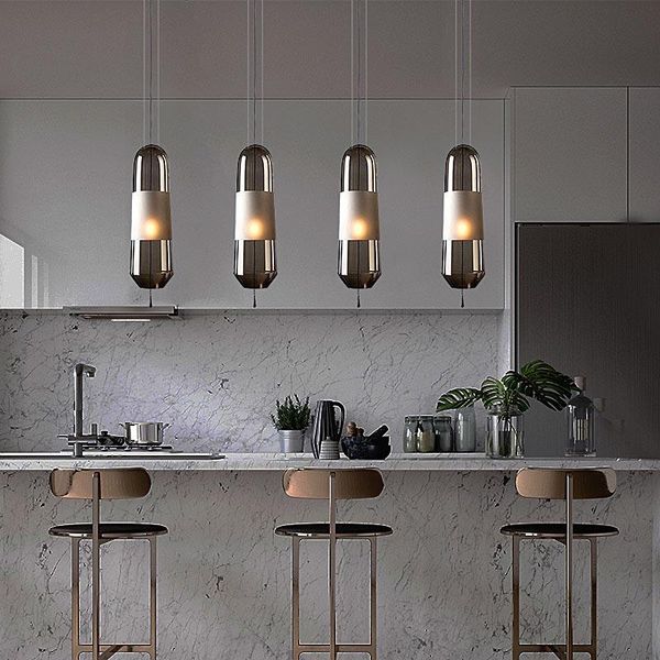 

pendant lamps nordic creative dining room chandelier simple personality art bedroom bedside villa model light luxury glass