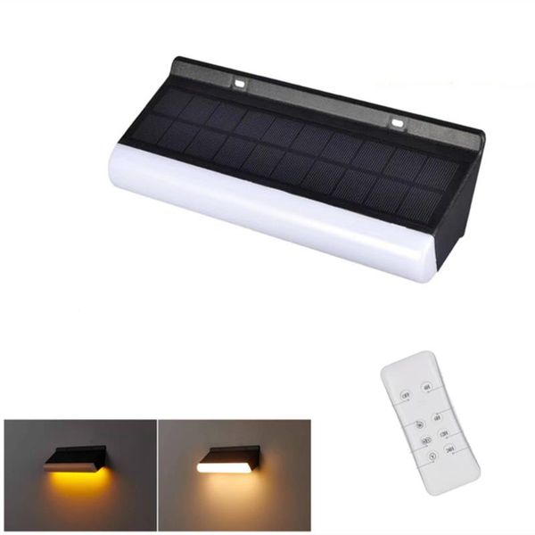 

solar lamps wall washer light led with remote control double effect 2 pcs/lot lamp for garden home
