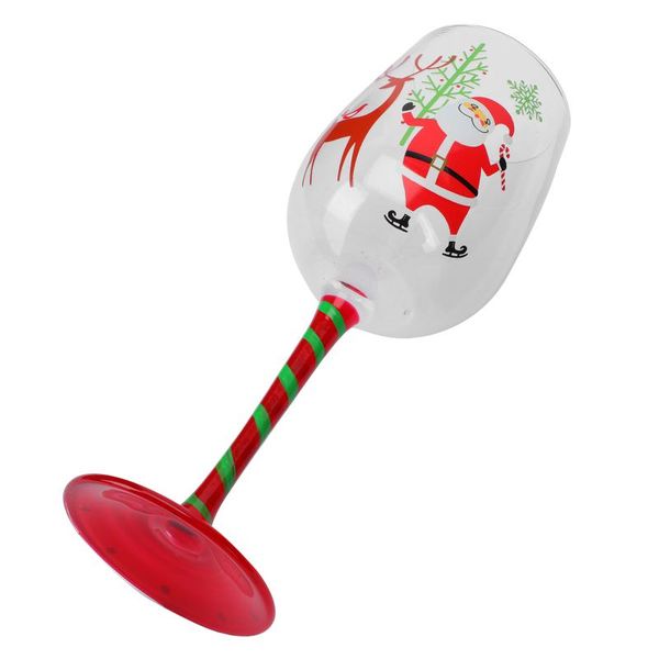 

christmas decorations 1pc glass goblet cup bar drinking glassware (colorful)