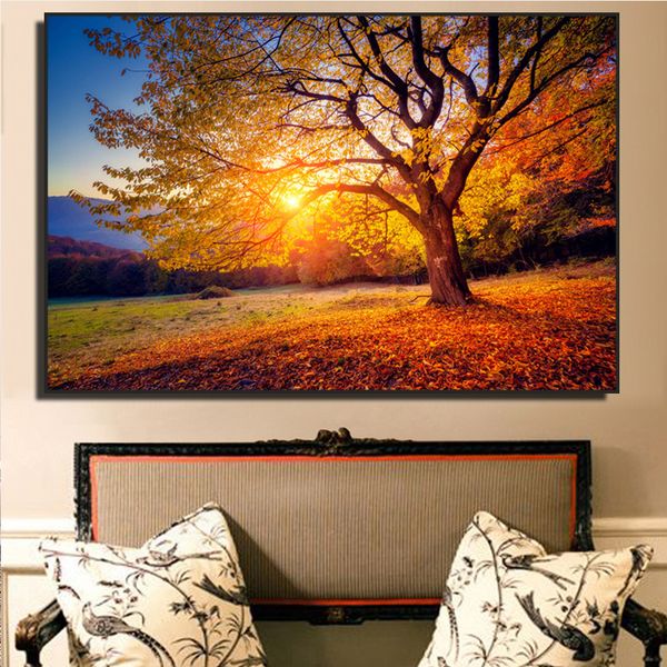 HD Print Large Size Sunset Beautiful Scenery Canvas Painting Nature Landscape Stampa su tela Poster per soggiorno