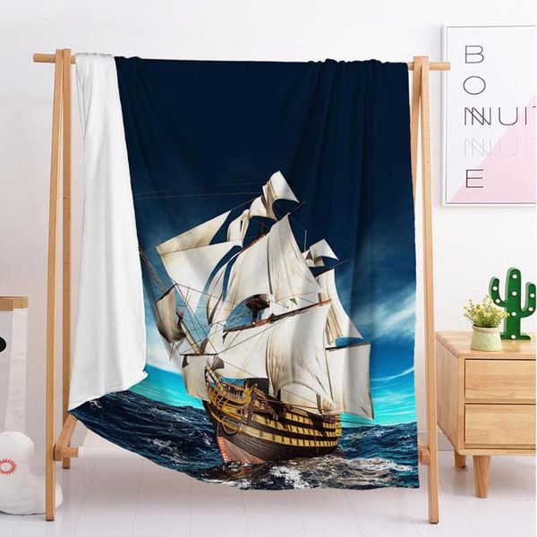 

blankets white sea sailboat export custom large and small size throw blanket tapestry sleeping soft flannel bedding
