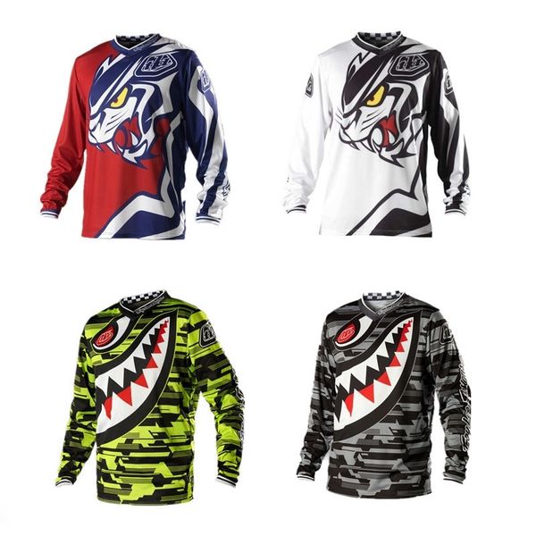 

tld mountain bike riding clothes bicycle long sleeve jerseys outdoor cross country speed subdued t-shirt motorcycle race, Gray