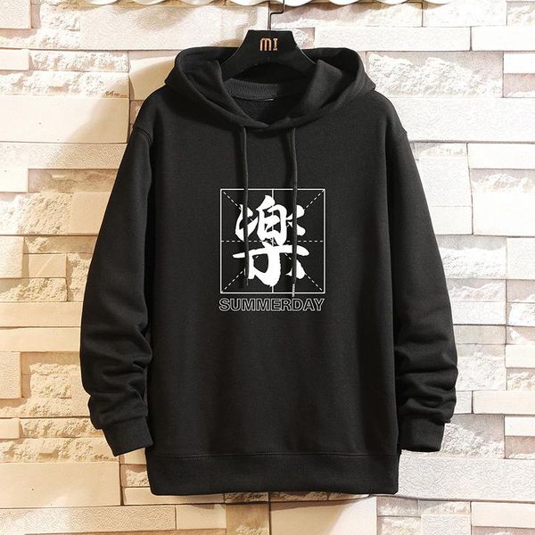 

men's hoodies & sweatshirts plus size 5xl 2021 hoodie for men long sleeve pullover male hip hop harajuku letter printing streetwear, Black
