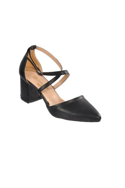

women's black skin high-heeled shoes dress