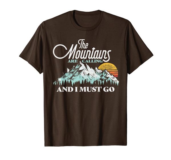 

Mountains Are Calling I Must Go Retro 80s Vibe Graphic T-Shirt, Mainly pictures