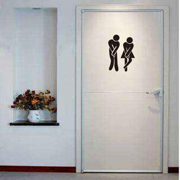 

wall stickers funny men and women toilet bathroom door signs removable decal art wallpaper home decoration painting decor
