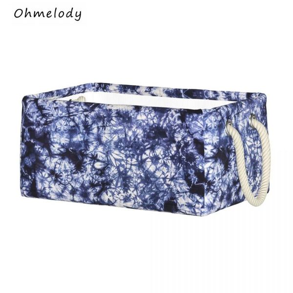 

cosmetic bags & cases tie-dye floral pattern comestic organizer storage bin shelf basket toy box waterproof coating nursery hamper with hand