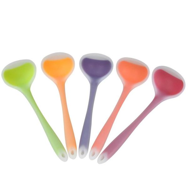 

spoons anti handle soup spoon silicone high-temperature nonstick translucent kitchen cooking tools not hurt