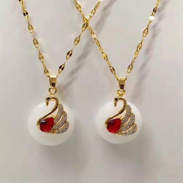 

pendant necklaces jewelry for women chains necklase woman nephrite charms stainless chain necklace collar de acero inoxidable para mujer, Silver