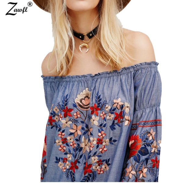 

casual dresses women luxury runway off the shoulder embroidery dress 04h4, Black;gray