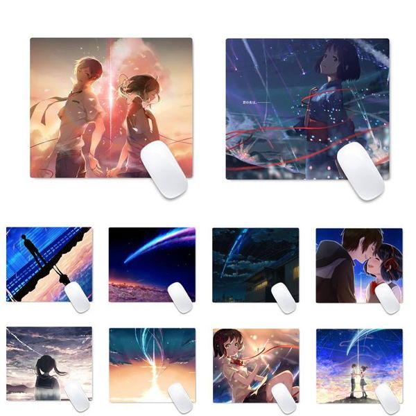 

mouse pads & wrist rests lyour name anime girl office mice gamer soft pad desk table protect game work mat non-slip lapcushion