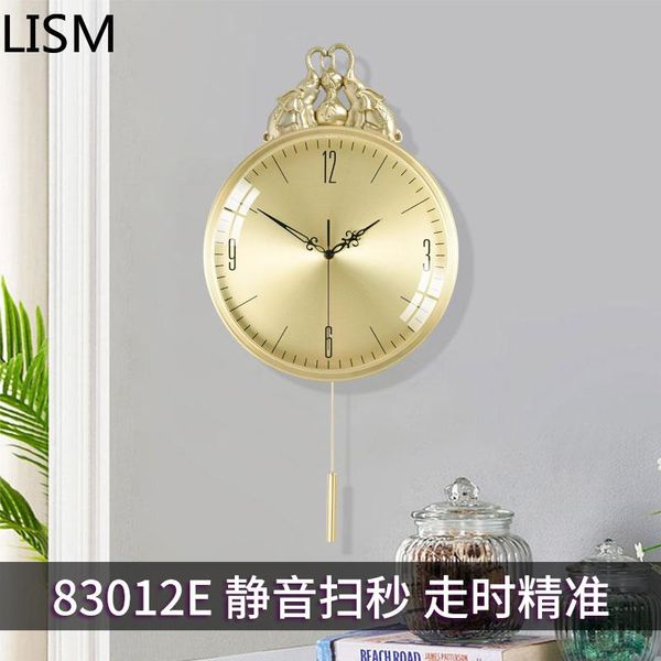 

wall clocks modern design nordic living room pure copper clock fashion creative artistic personality decoration relogio de parede