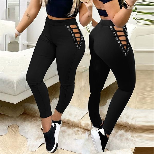 

fashion solid high waist lady jeans women spring autumn bodycon skinny pencil pants casual belt zipper trousers streetwear, Blue