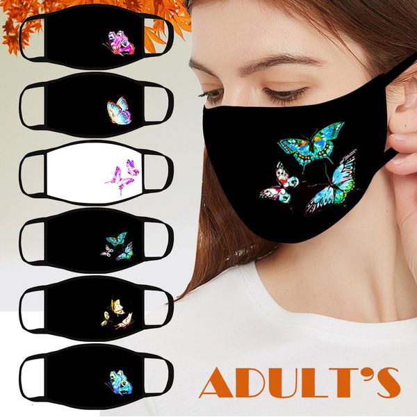 

cotton butterfly printed black sunscreen mask for men and women