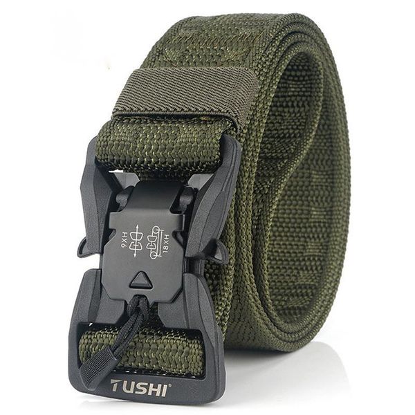 

waist support belt nylon buckle magnetic quick unlock outdoor work military army sports accessores, Black;gray