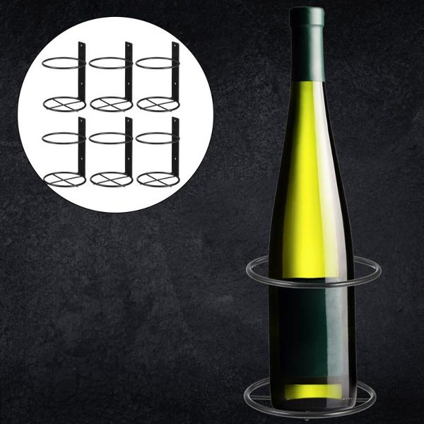 

hooks & rails 6pcs iron racks wall-mounted display red storage holders