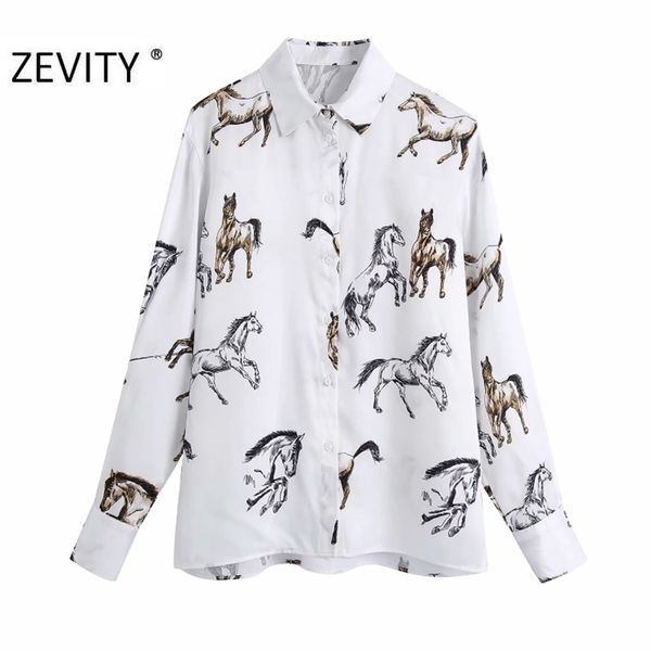 

women fashion animal print casual smock blouse office ladies long sleeve chic shirts business femininas ls7295 210420, White
