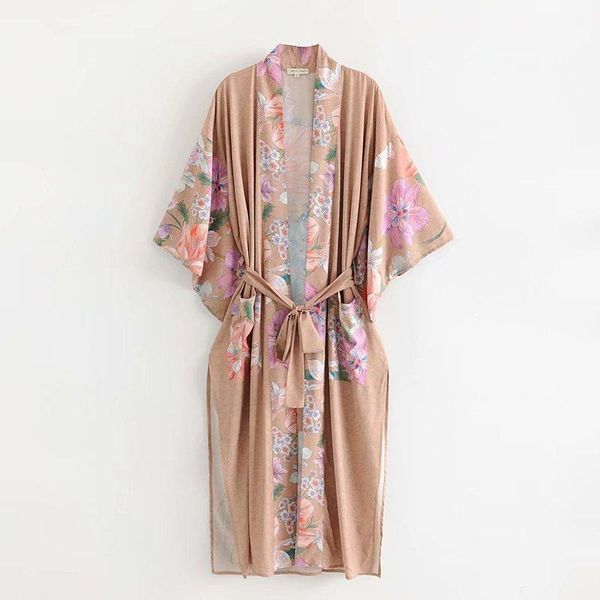 

women's jackets arrival lj65-60259, 2021 summer europe and the united states female peacocks kimono cardigan brown coat, Black;brown