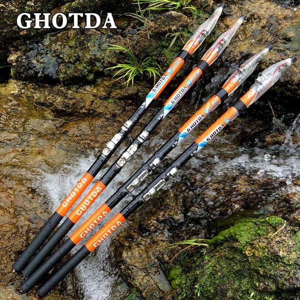 

fishing tackle rock rod carbon fiber carp feeder green orange 2.7m - 6.3m boat rods