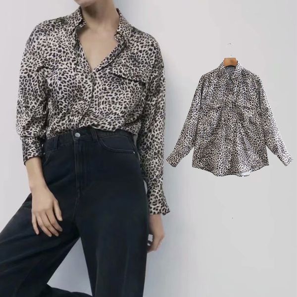 

legging fashion female animal print turn down collar long chiffon shirt, Black